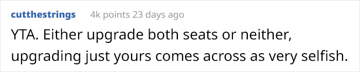 "She Thinks I Chose Business Class Over Her": Wife Is Upset After Husband Upgrades Only His Ticket For Their 12-Hour Flight
