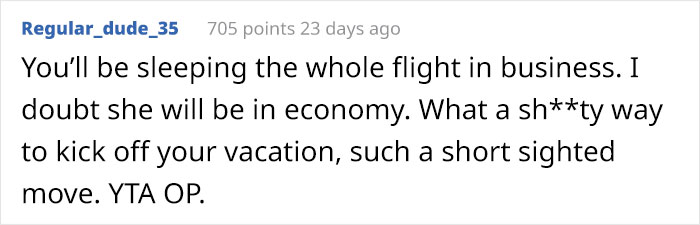 "She Thinks I Chose Business Class Over Her": Wife Is Upset After Husband Upgrades Only His Ticket For Their 12-Hour Flight