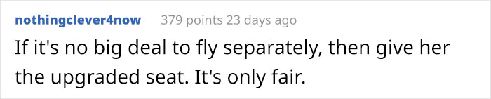 "She Thinks I Chose Business Class Over Her": Wife Is Upset After Husband Upgrades Only His Ticket For Their 12-Hour Flight
