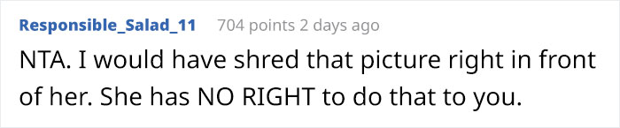 Woman Bans Mother-In-Law From Her House After She Hung A Framed Wedding Photo Of Her Son And His Ex-Wife