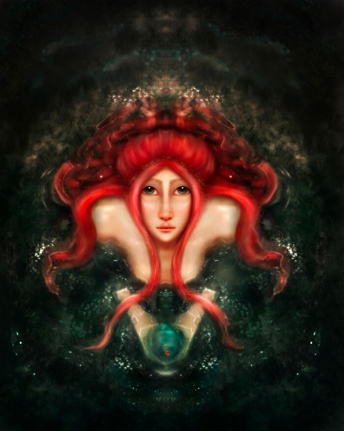 Little Mermaid Painting And Poem