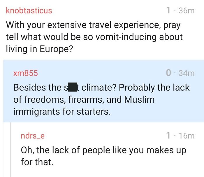 The Lack Of Freedom, Firearms And Muslim Immigrants