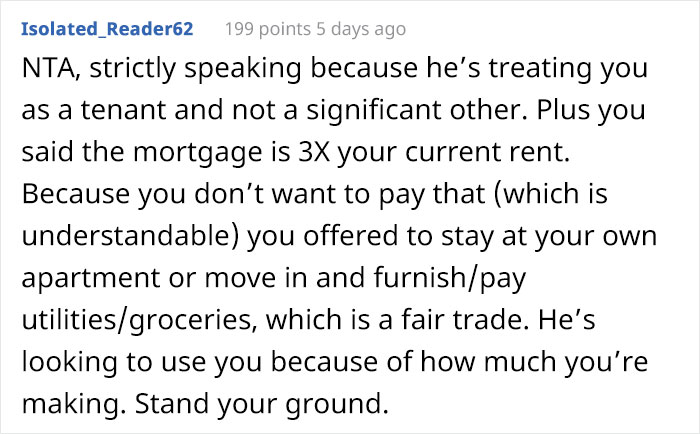 Guy Is Shocked At How Much His Girlfriend Earns, Wants Her To Pay Half Of His Mortgage After Moving In