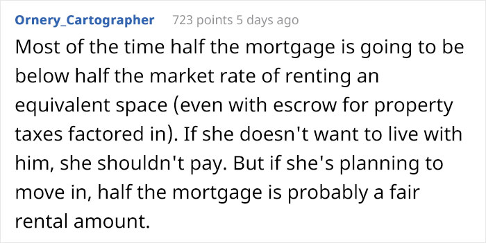 Guy Is Shocked At How Much His Girlfriend Earns, Wants Her To Pay Half Of His Mortgage After Moving In