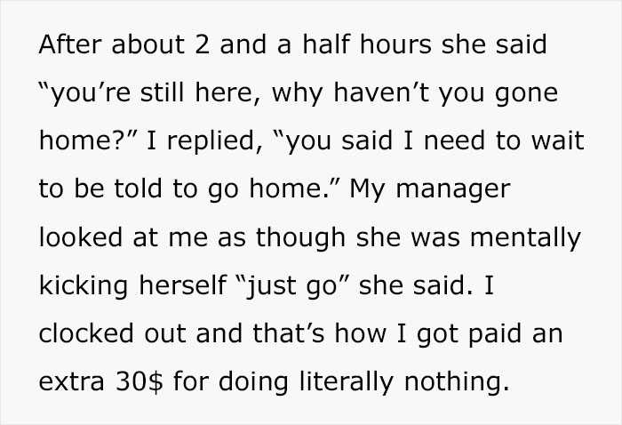 Employee Teaches Manager A Lesson By Maliciously Complying To Her Rule About Clocking Out Only With Permission Employee Teaches Manager A Lesson By Maliciously Complying To Her Rule About Clocking Out Only With Permission