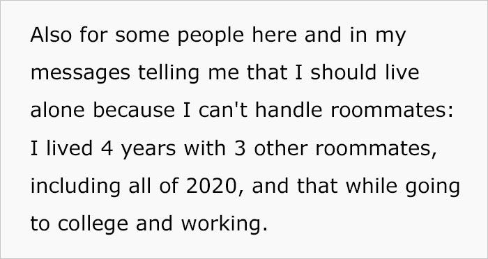 Guy Specifically Tells Roommate To Not Touch His Food, But He Does Anyway, So He Gets Left Alone Without Any Notice In A Place He Can&rsquo;t Afford By Himself