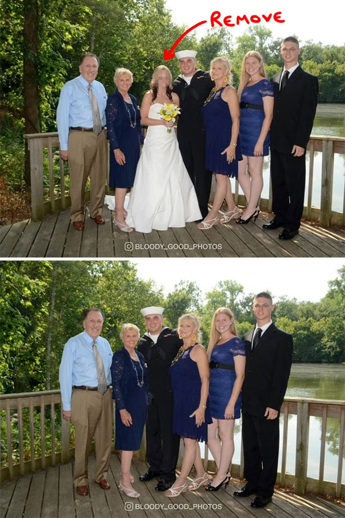 I Was Asked To Remove The Ex Wife As This Was The Only Nice Photo They Had With Their Grandparents