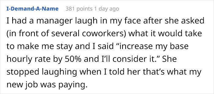 Guy Gets A Higher Paying Job, Old Company Expects To Keep Him By Offering Less Money