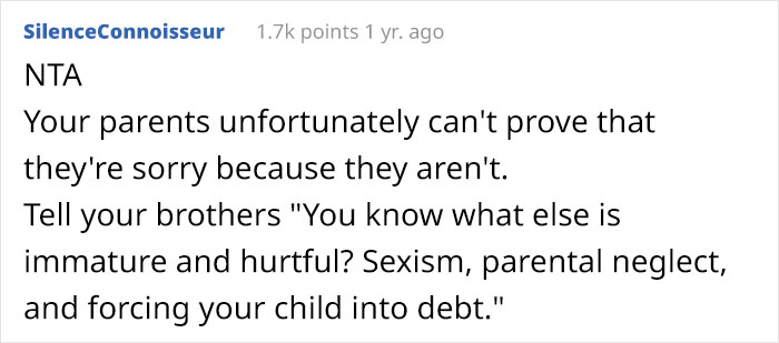 After Trying To Stop Their Only Daughter From Attending College, Parents Are Met With A Pricey Ultimatum When Asked To Be Forgiven Years Later