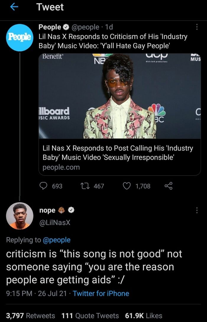 Apparently Homophobia = Criticism