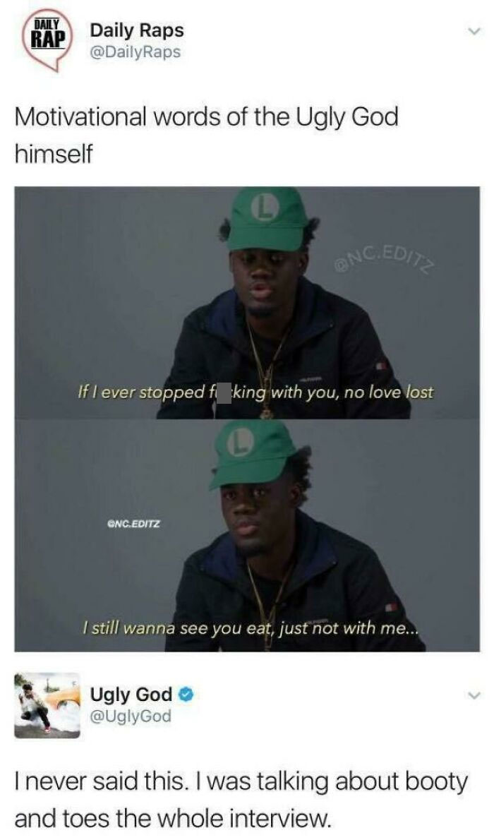 Ugly God Calls Motivational Twitter Account On Its Bullsh*t