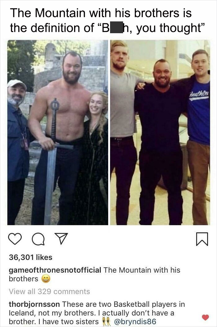 The Mountain Calling Out An Instagram Fan Page On Their Bullsh*t
