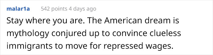 Person From A "3rd World Country" Reveals How Working Conditions In The US Ruined His American Dream Completely Person From A "3rd World Country" Reveals How Working Conditions In The US Ruined His American Dream Completely