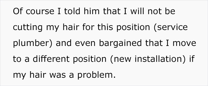 Delusional Boss Fires A High-Achieving Worker After He Refused To Cut His Hair Short For Work Delusional Boss Fires A High-Achieving Worker After He Refused To Cut His Hair Short For Work