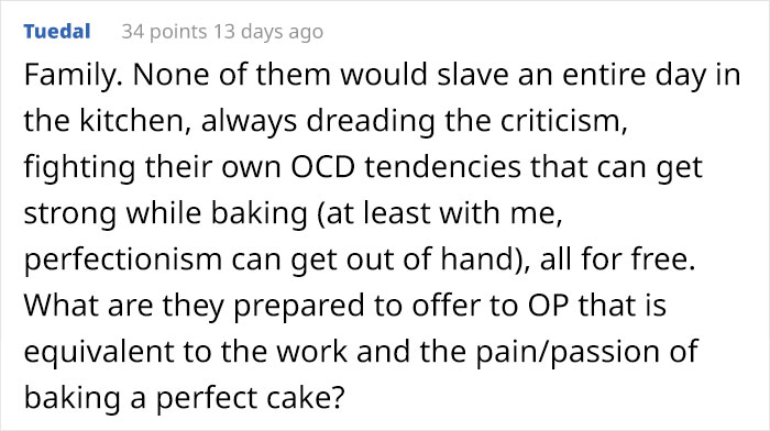 Hobbyist Baker Puts A High Price On Their Cakes Because They Want To Avoid Making Too Many Of Them, Family Calls Them A Jerk