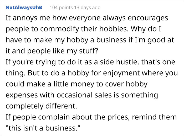 Hobbyist Baker Puts A High Price On Their Cakes Because They Want To Avoid Making Too Many Of Them, Family Calls Them A Jerk
