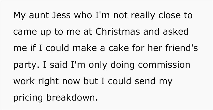 Hobbyist Baker Puts A High Price On Their Cakes Because They Want To Avoid Making Too Many Of Them, Family Calls Them A Jerk