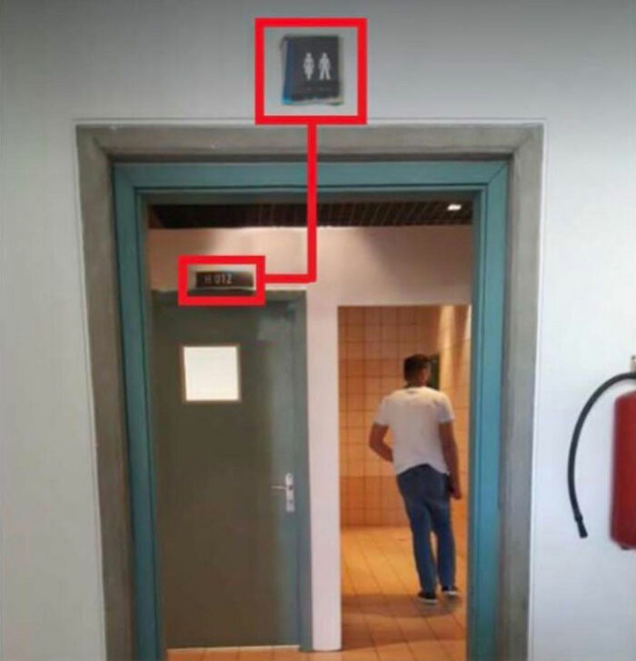 This Design At My University, The Classroom Is Inside Of The Bathroom, Nice