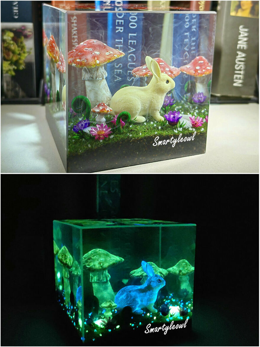 I Reveal Miniature Landscapes Encapsulated In Resin (9 Pics)