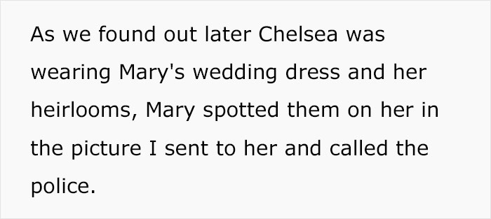 Woman Wonders If She&rsquo;s The Jerk For Causing Newlyweds To Be Taken To A Police Station After The Bride Gets Caught Wearing Her Husband&rsquo;s Ex-Wife&rsquo;s Dress