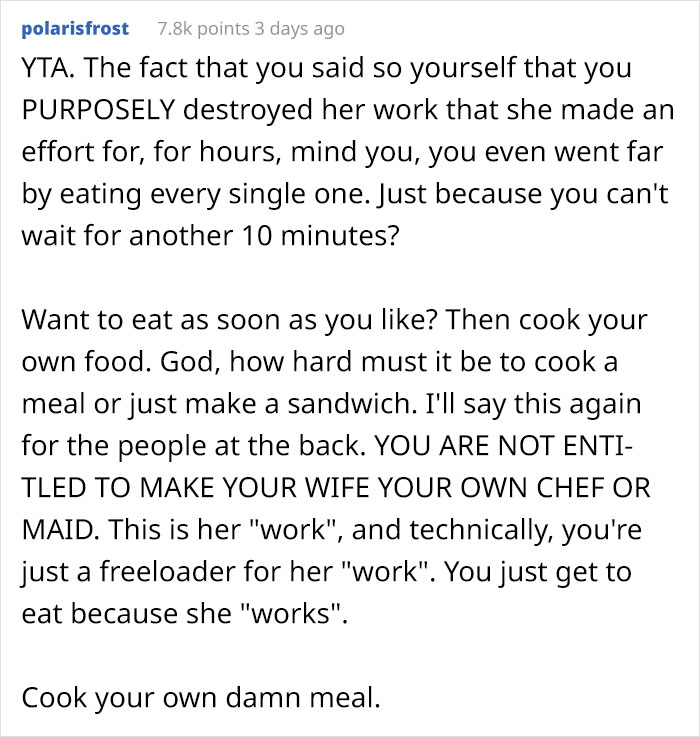 Petty Husband Annoyed That His Wife Always Takes Photos Of The Food She Makes, Ruins It To Prove A Point