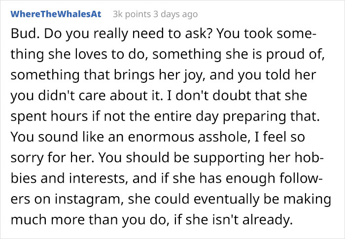 Petty Husband Annoyed That His Wife Always Takes Photos Of The Food She Makes, Ruins It To Prove A Point