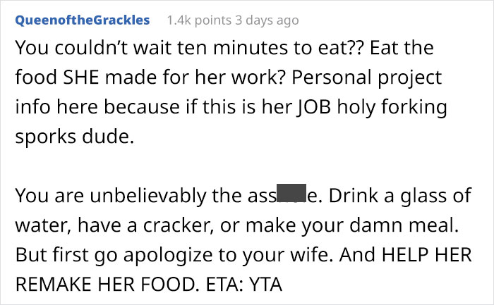 Petty Husband Annoyed That His Wife Always Takes Photos Of The Food She Makes, Ruins It To Prove A Point