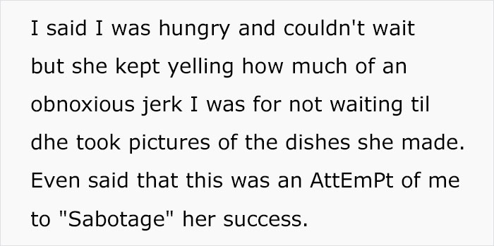 Petty Husband Annoyed That His Wife Always Takes Photos Of The Food She Makes, Ruins It To Prove A Point