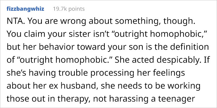 &ldquo;She Attacked Him First&rdquo;: Family Feud Ensues After Dad Refuses To Punish His Son For Standing Up Against His Homophobic Aunt