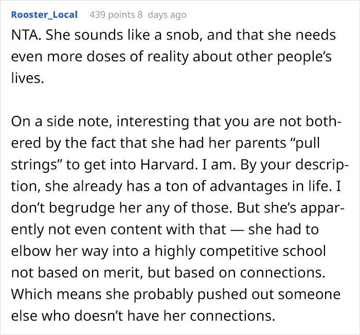 Ivy League Girlfriend Looks Down On Lower-Pay Workers, Gets Reminded How Privileged She Is By Partner And Causes A Scene