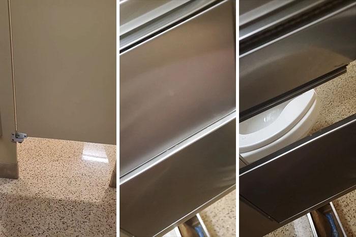 This Bathroom Stall At A Hockey Arena