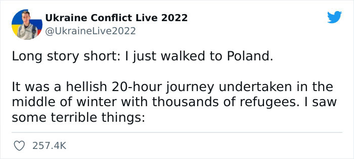 American Walks 20 Hours To Escape Ukraine, Shares "The Worst Night" Of His Life In A Viral Twitter Thread