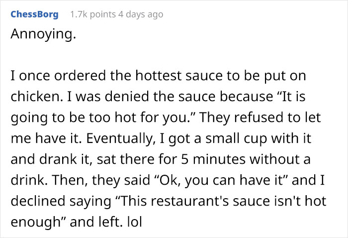 Waiter Wants To "Protect" Woman's Slim Figure, Swaps Her Order For Chicken