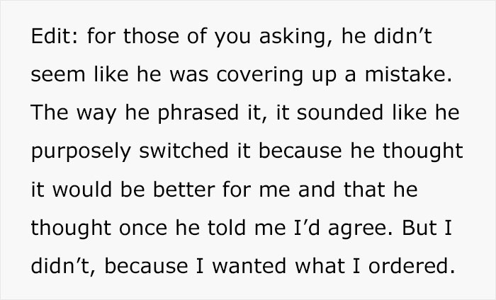 Waiter Wants To "Protect" Woman's Slim Figure, Swaps Her Order For Chicken