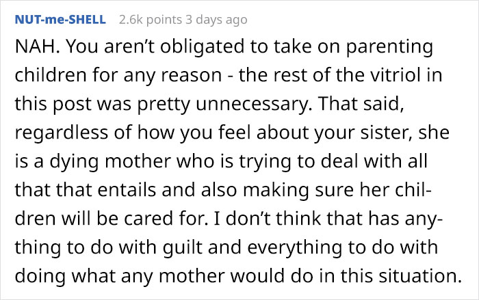 "I Don&rsquo;t Feel Like I Owe Her Anything": Woman Refuses To Take In Sister's 3 Kids After She Passes Away From Cancer