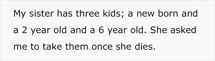 "I Don&rsquo;t Feel Like I Owe Her Anything": Woman Refuses To Take In Sister's 3 Kids After She Passes Away From Cancer