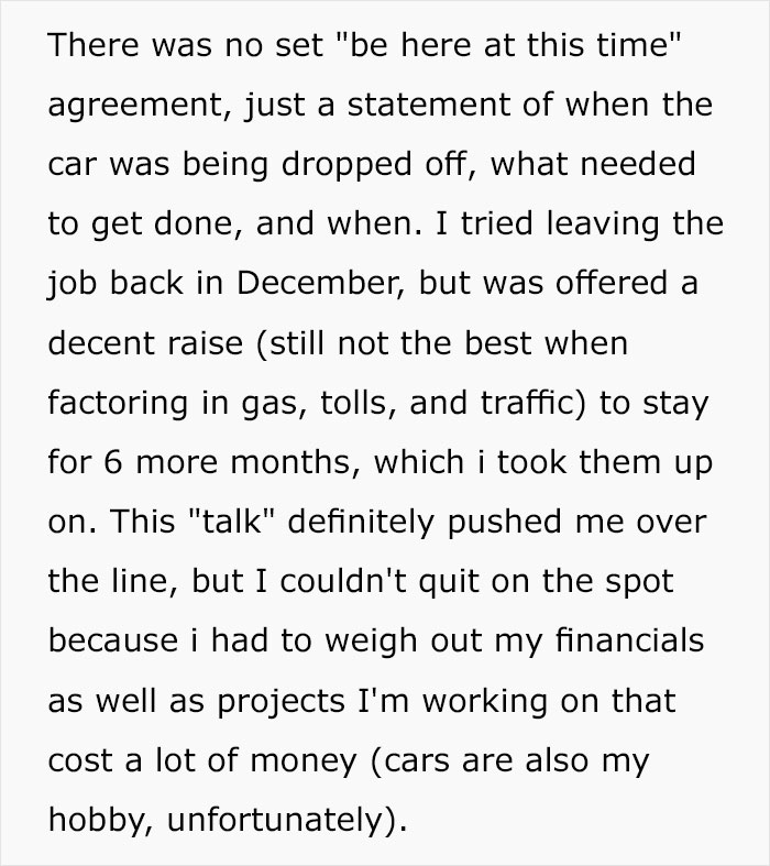 Employee Is Pushed Over The Line After Boss Berates Them For Being Late On Their Day Off