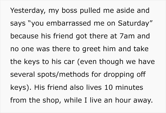 Employee Is Pushed Over The Line After Boss Berates Them For Being Late On Their Day Off