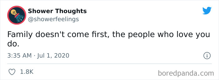 Tweet from Shower Thoughts account sharing a popular insightful shower thought that makes a lot of sense.