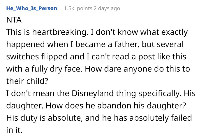 Woman Calls Out Her Son For Not Bringing His Daughter To Disneyland With The Rest Of His Family