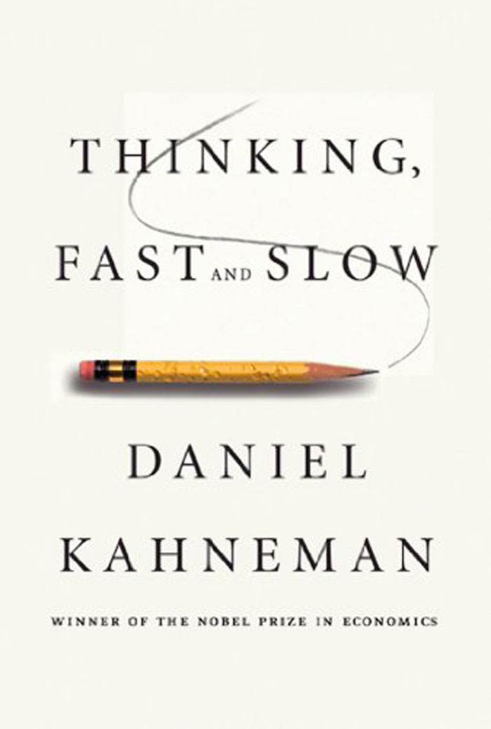 Book cover of Thinking Fast and Slow by Daniel Kahneman, featured in folks online list of books that changed lives.