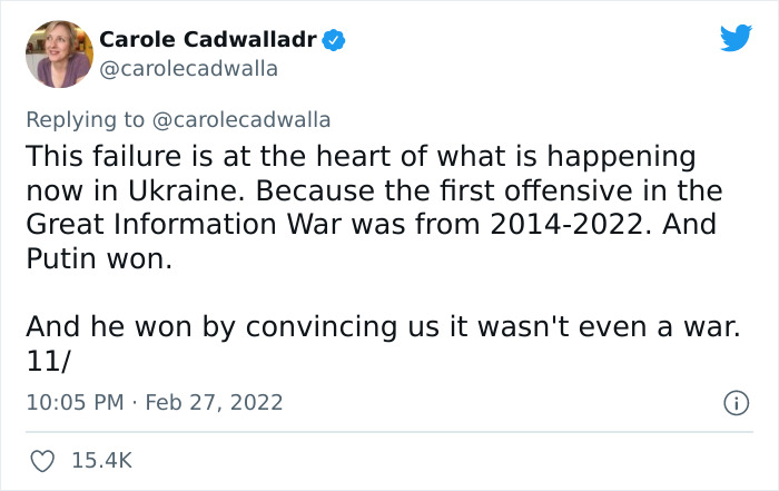Person Starts An Important Thread About "The Great Information War" So That People Would Know About It Person Starts An Important Thread About "The Great Information War" So That People Would Know About It