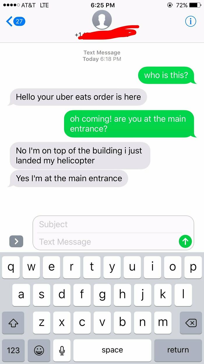 My Ubereats Delivery Man Decided To Be A Smart A**