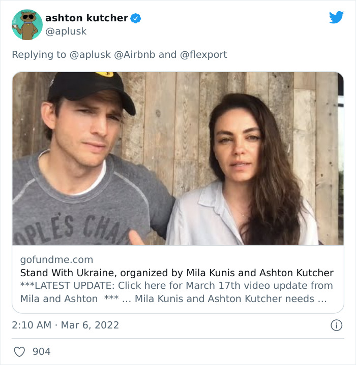 President Zelenskyy Appreciates Mila Kunis And Ashton Kutcher For Raising Almost $35M In Support Of Ukraine And Its People President Zelenskyy Appreciates Mila Kunis And Ashton Kutcher For Raising Almost $35M In Support Of Ukraine And Its People
