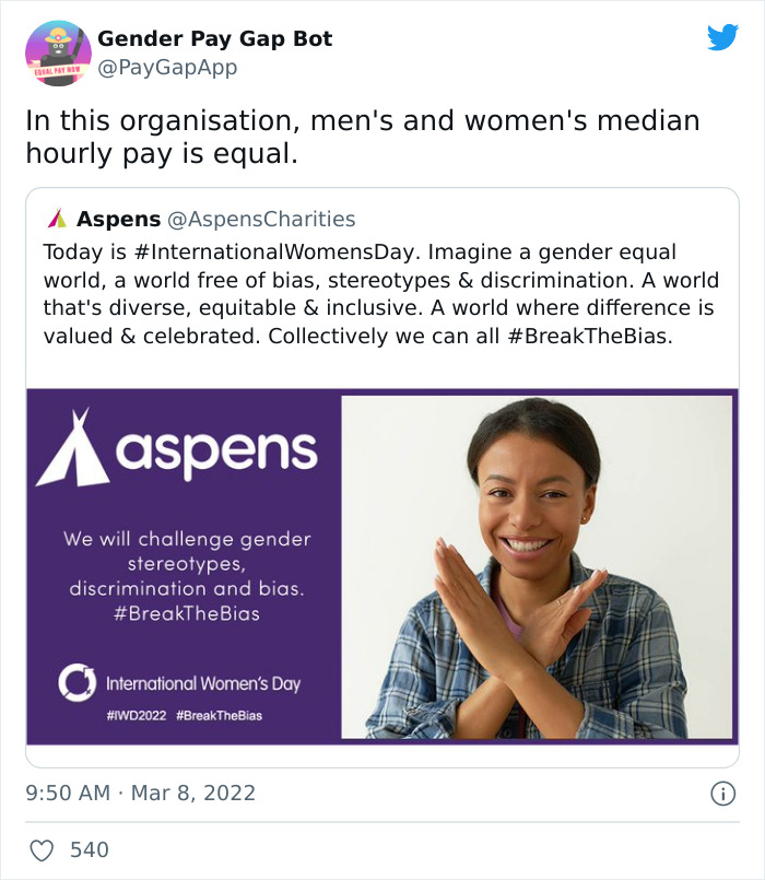 16 Companies That Posted A Celebratory Tweet For Women’s Day And Got Roasted By This Gender Pay Gap Bot 16 Companies That Posted A Celebratory Tweet For Women’s Day And Got Roasted By This Gender Pay Gap Bot