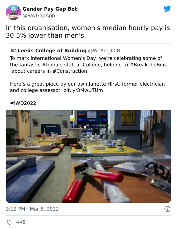 16 Companies That Posted A Celebratory Tweet For Women’s Day And Got Roasted By This Gender Pay Gap Bot 16 Companies That Posted A Celebratory Tweet For Women’s Day And Got Roasted By This Gender Pay Gap Bot