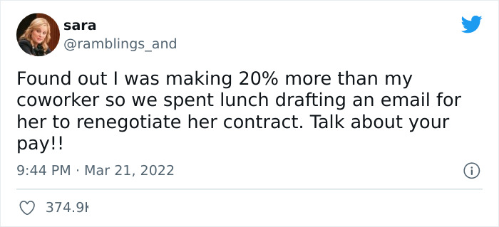 Person Tweets How They Helped Coworker Renegotiate Their Contract After Finding Out They Earn 20% Less, Sparks Debates On Twitter