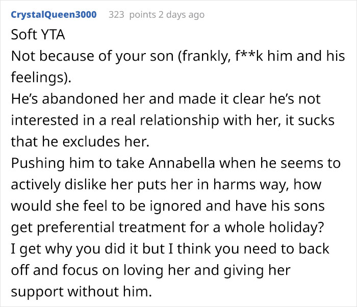 Woman Calls Out Her Son For Not Bringing His Daughter To Disneyland With The Rest Of His Family