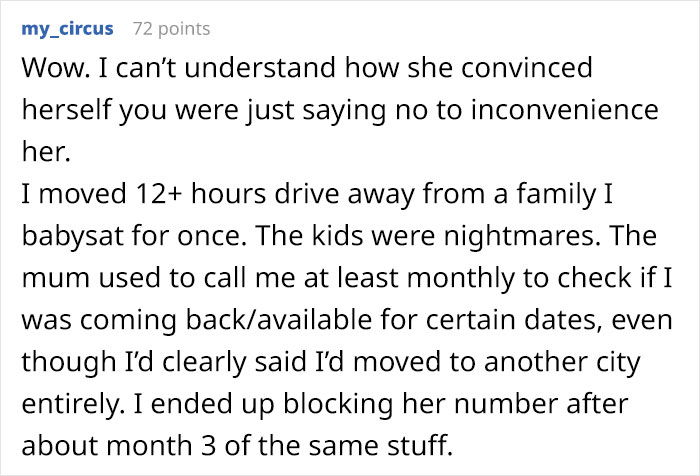 Babysitter Goes Out Of Town For 4 Days, Entitled Mother Spams Her Parents By Calling Every Day And Asking For A Sitter