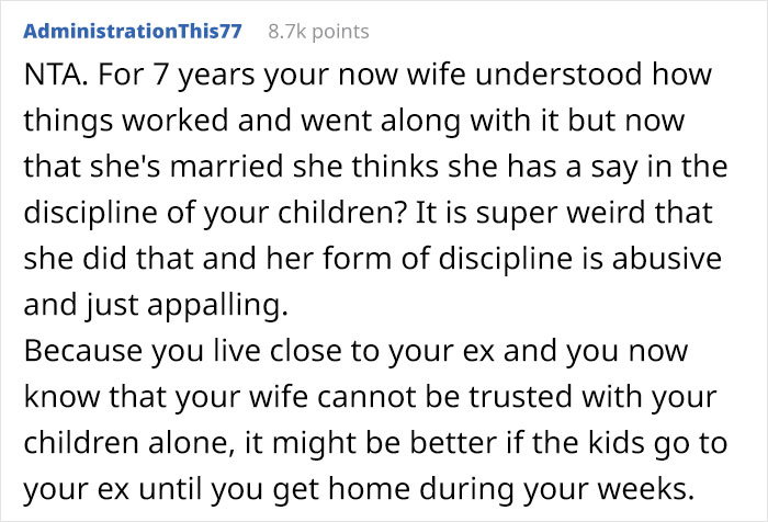 Stepmother Uses Toxic Discipline Methods On Kids, Father Finds Out And Tells Her That She Has No Say In How They Should Be Raised